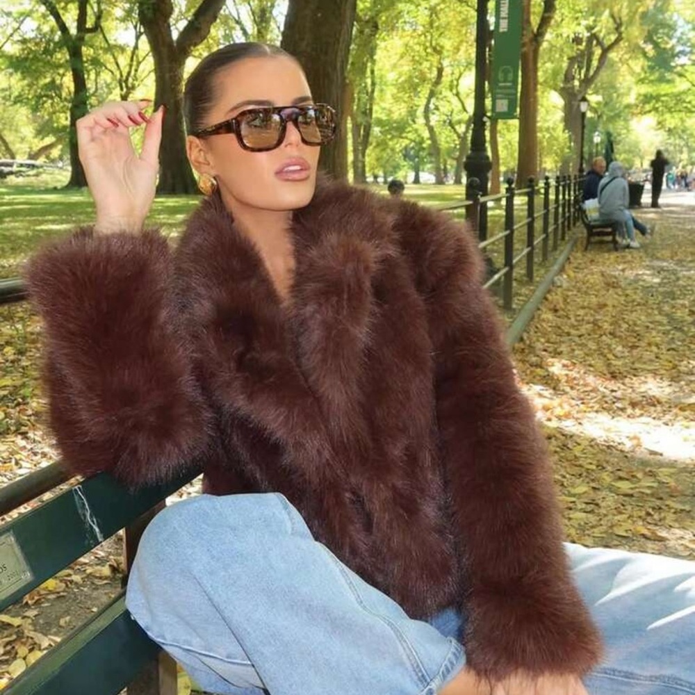 Chic Brown Teddy Jacket